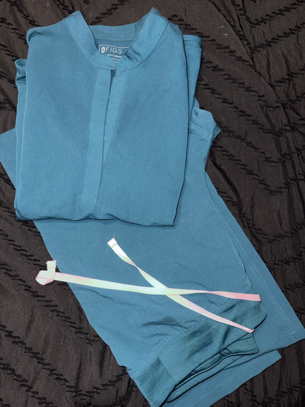 Figs Scrub Set Caribbean blue